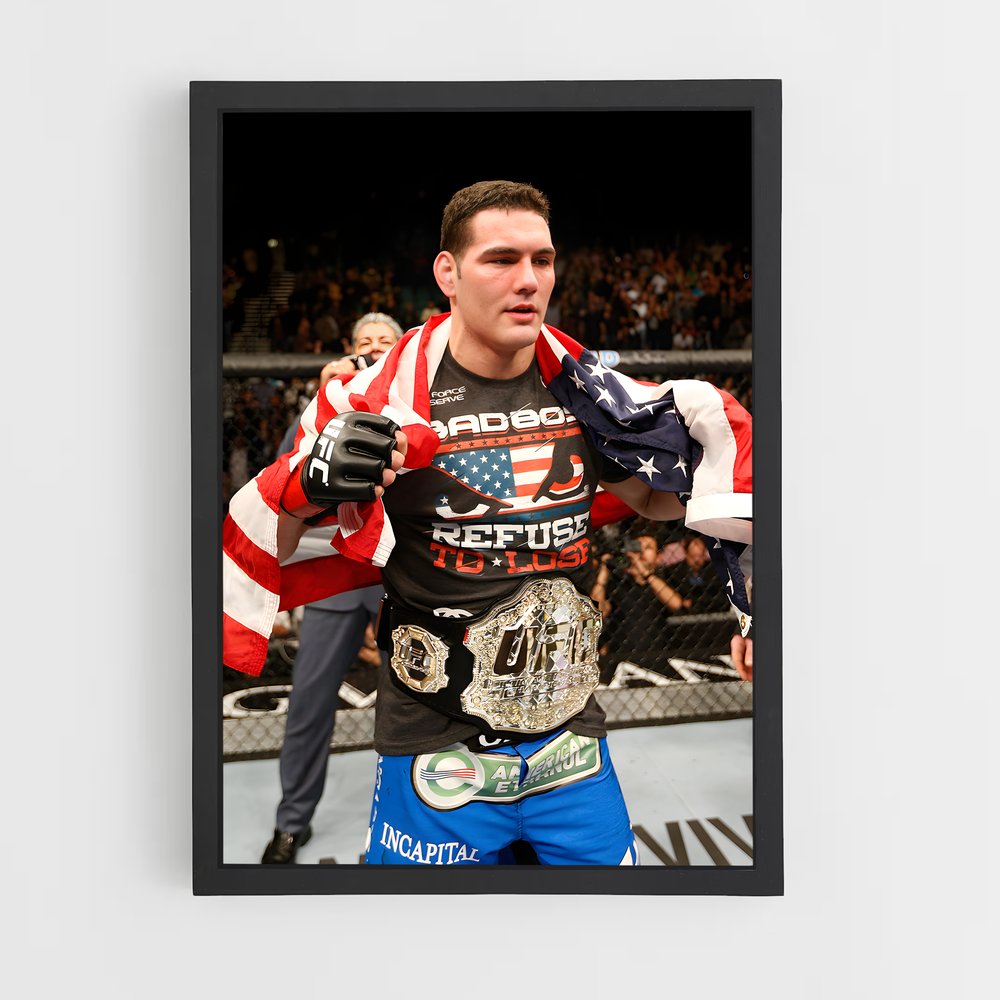 Poster Combat en Bleu – affiche MMA (vue 2)